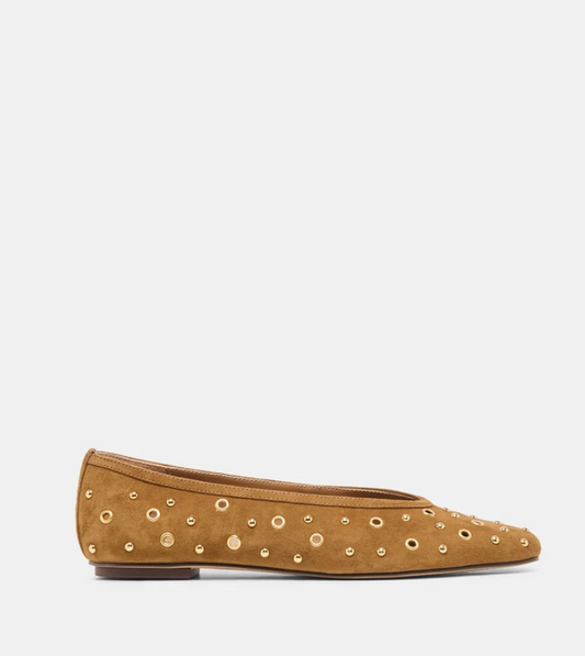 Caret Stud Ballet Flat