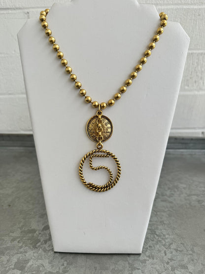 Yochi short 5 coin Necklace