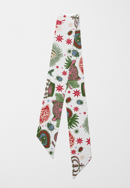 Emily McCarthy Hand-Stitched Silk Scarfette