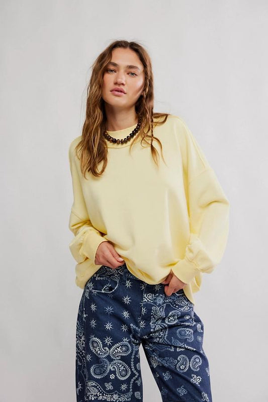 Free People Palm Springs Sweatshirt- Banana