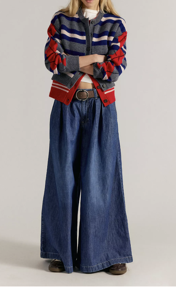 Free People Scout Wide Denim- Indigo