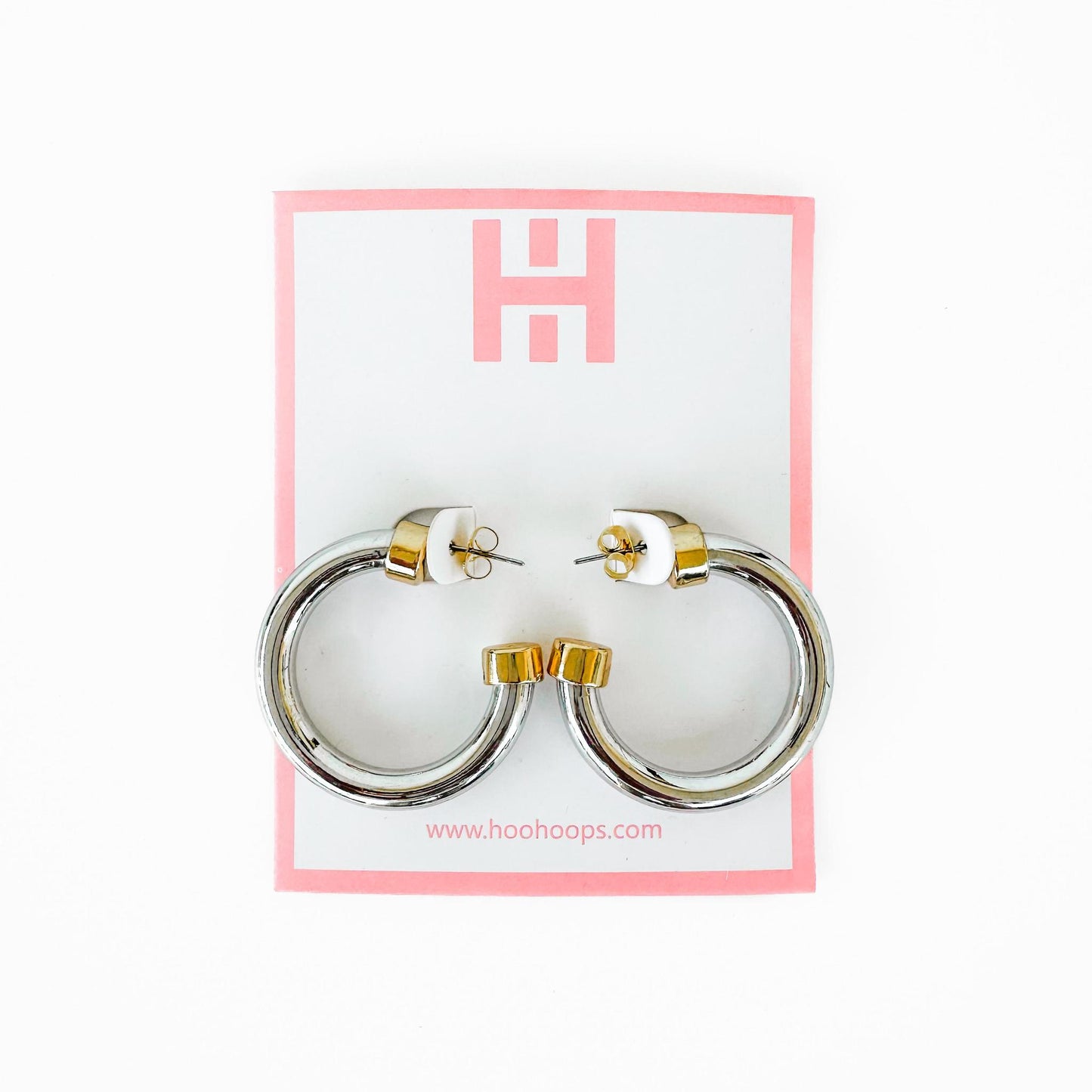 Hoo Hoops Mini- Silver with Gold Caps