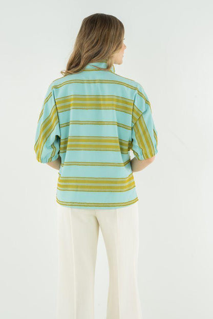 Emily McCarthy Bonny Top-Fringe Stripe
