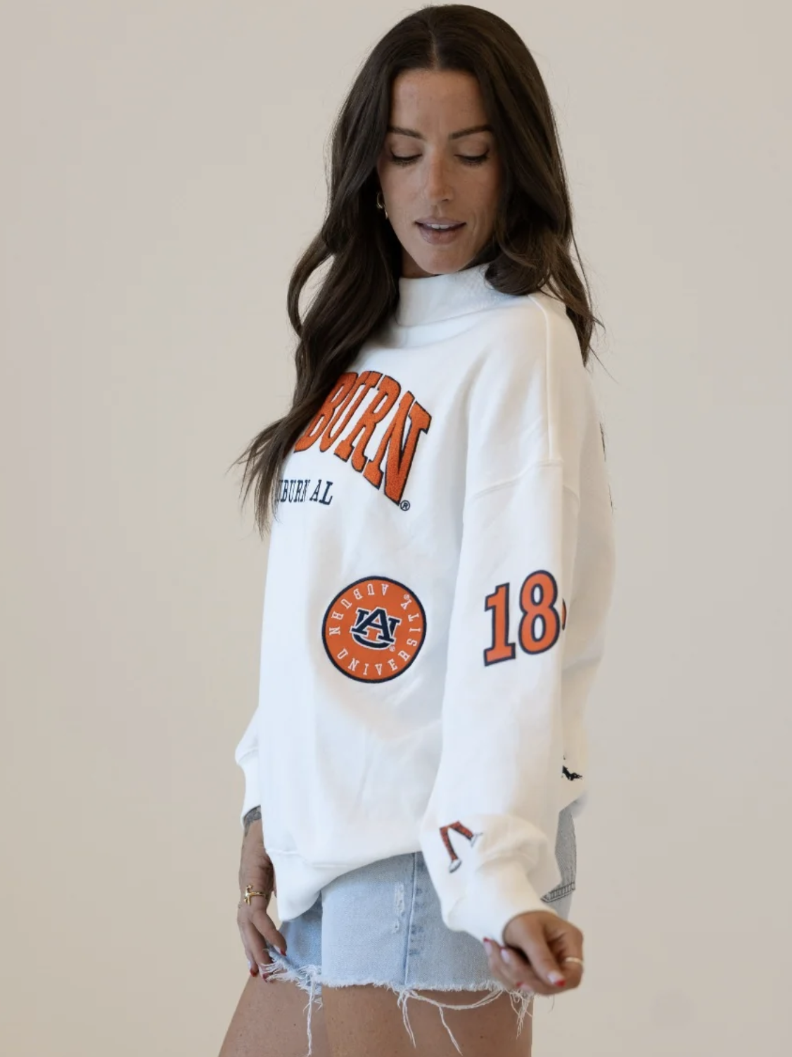 Auburn Scatter Mock Neck