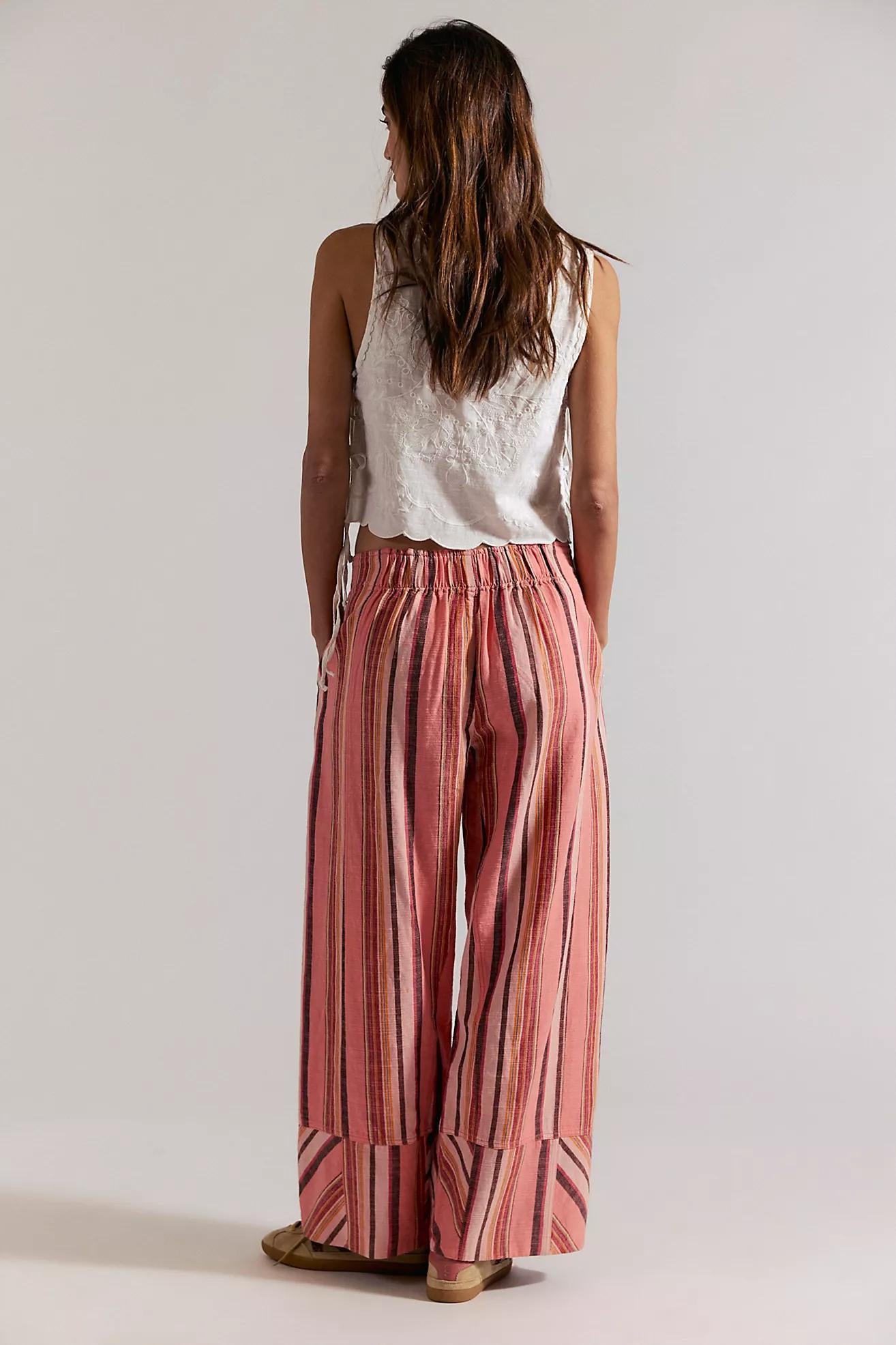 Days End Linen Stripe Pant