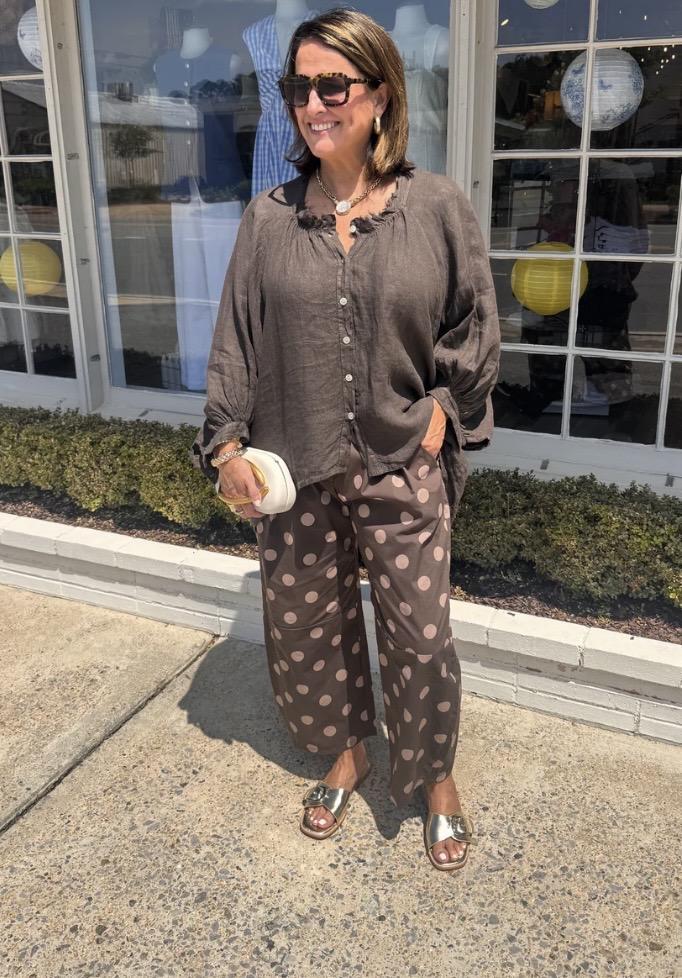 One Size Linen Oversized Top