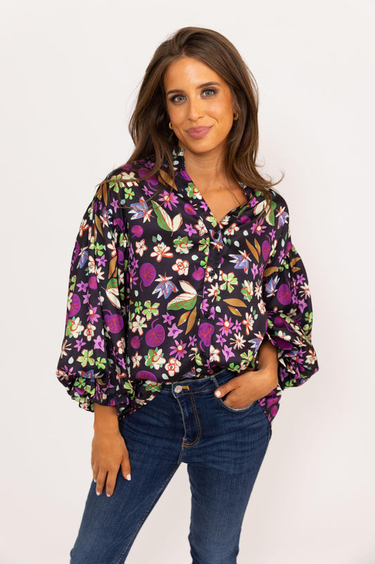 Karlie Floral Satin Top
