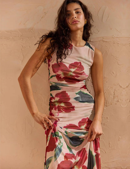 Arabella Mesh Midi Dress