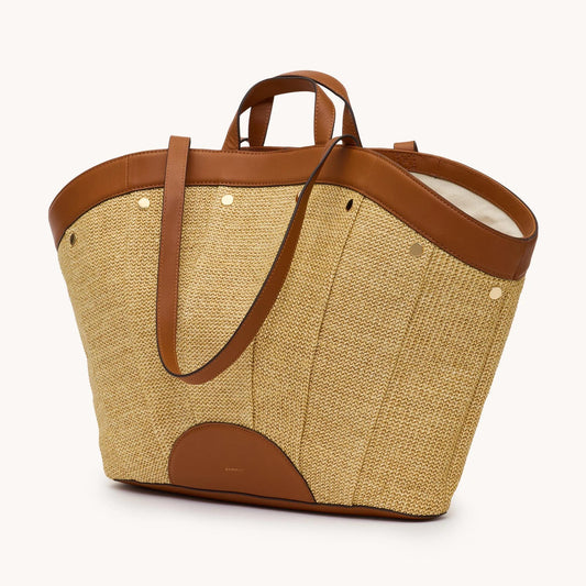 Hammitt Shelley Resort Tote- Cocoa Raffia