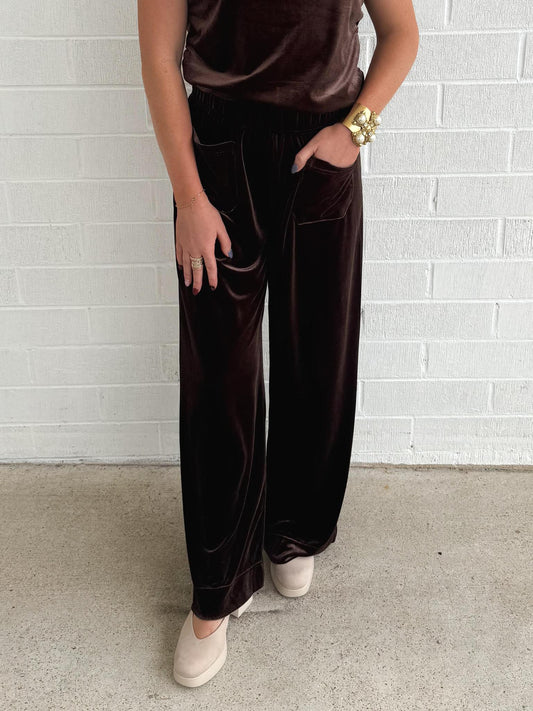 Velvet Pull On Pant