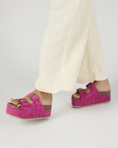 Cooper Platform Sandals- Fuchsia