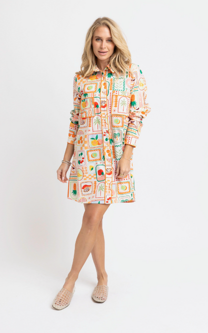Fruit Basket Shirt Dress