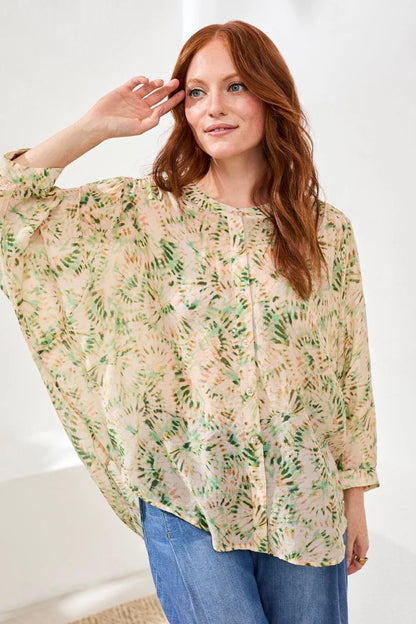 Dolman Sleeve Blouse- Cactus Clay