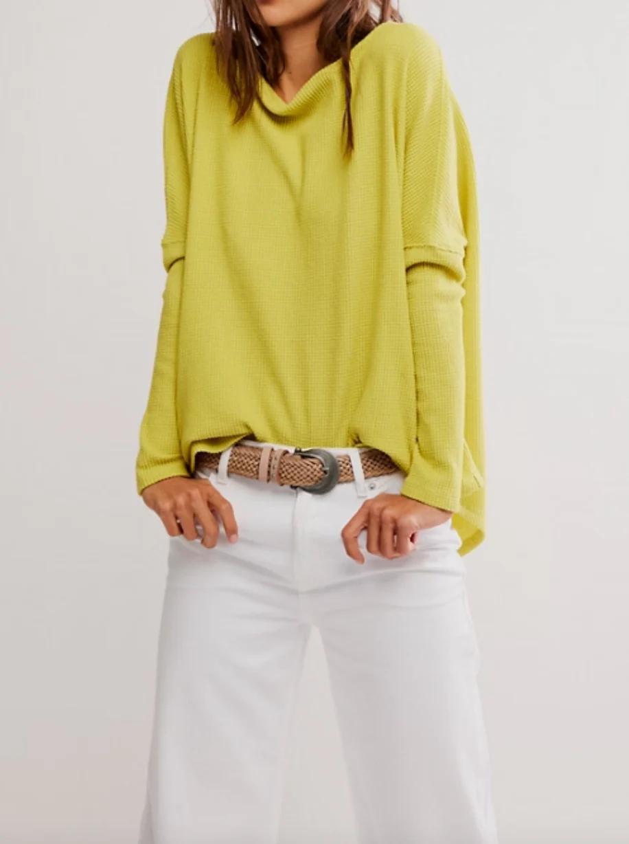 Free People Latte Blues Thermal- Acacia