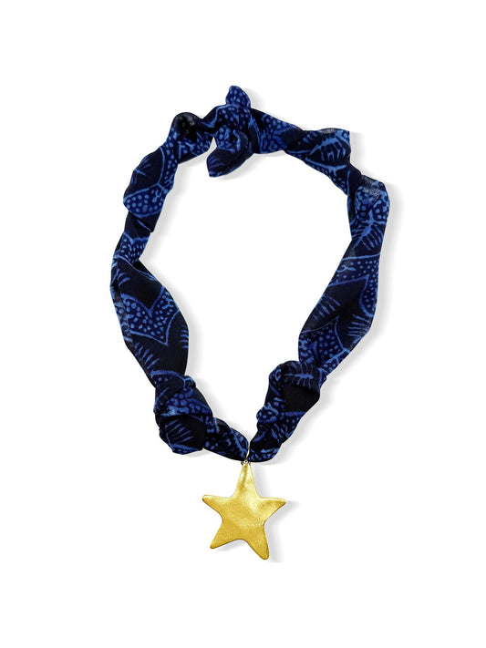 Kristalize Navy Star Scarf Necklace