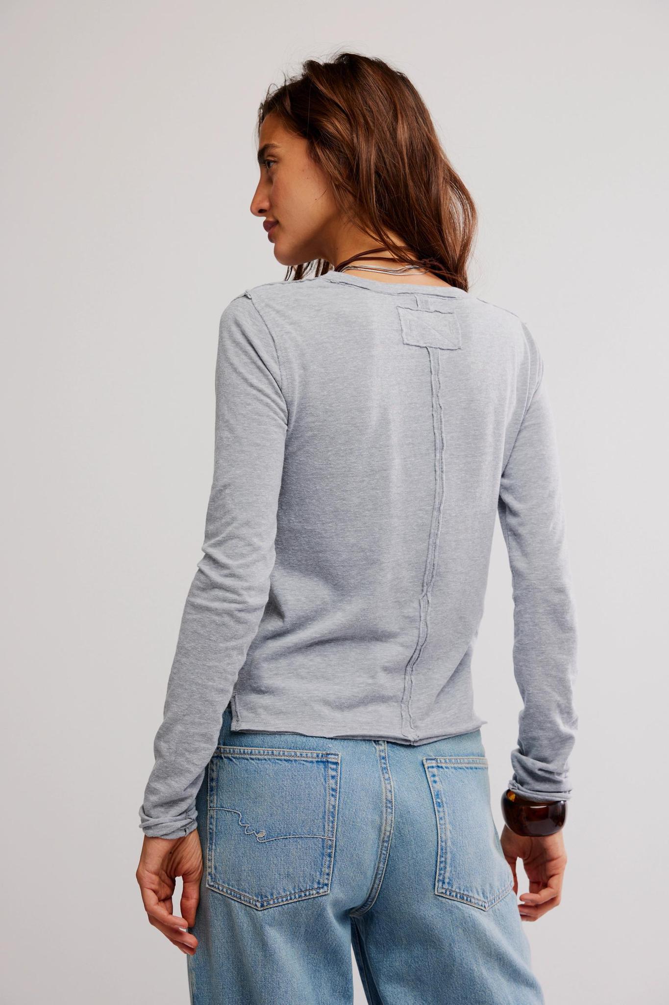 Free People Nova Tee L/S-Greyhound