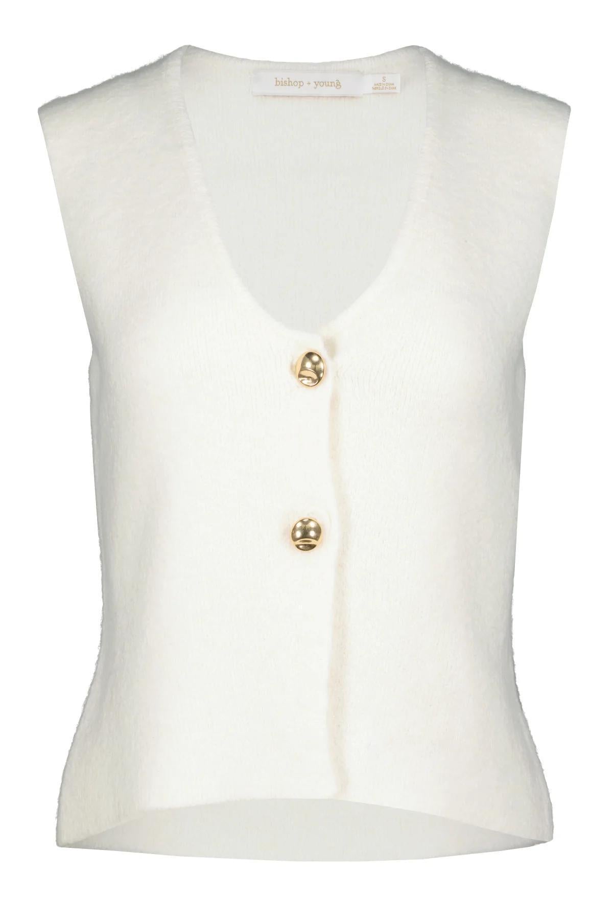 Sleeveless Sweater- Ivory