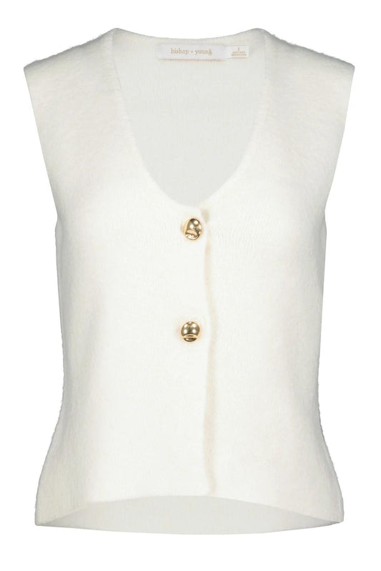 Sleeveless Sweater- Ivory