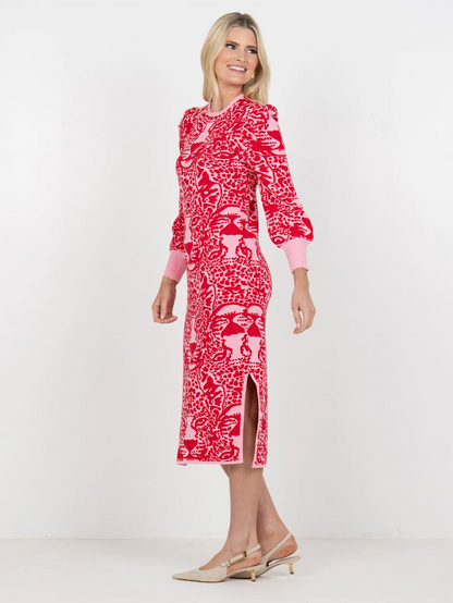 Lane Sweater Dress- Cheeky Cheetah