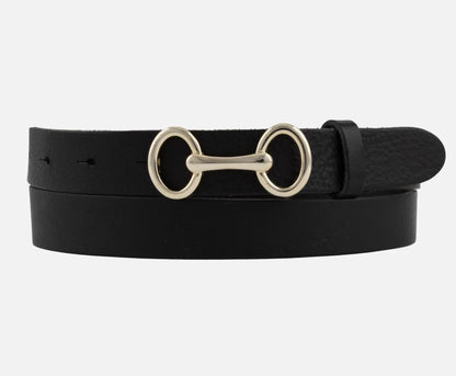 Carel Leather Belt- Black