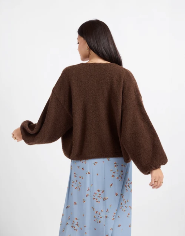 Cozy Chocolate Dolman Cardigan