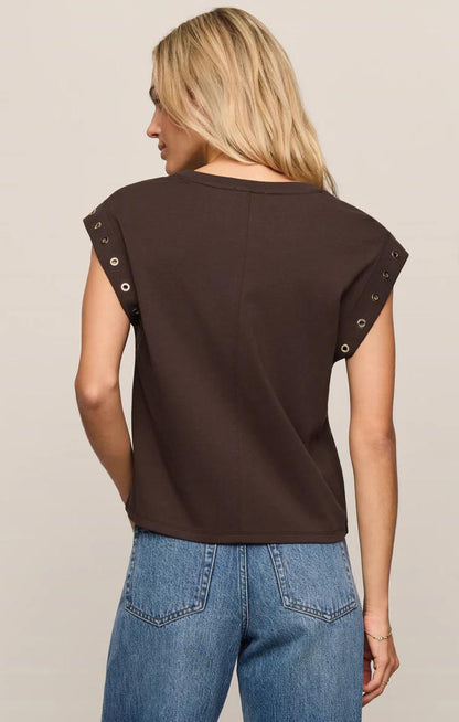Grommet Muscle Tee- Brown