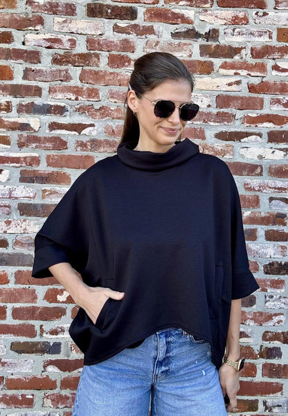 One Size Pocket Pullover-Blk