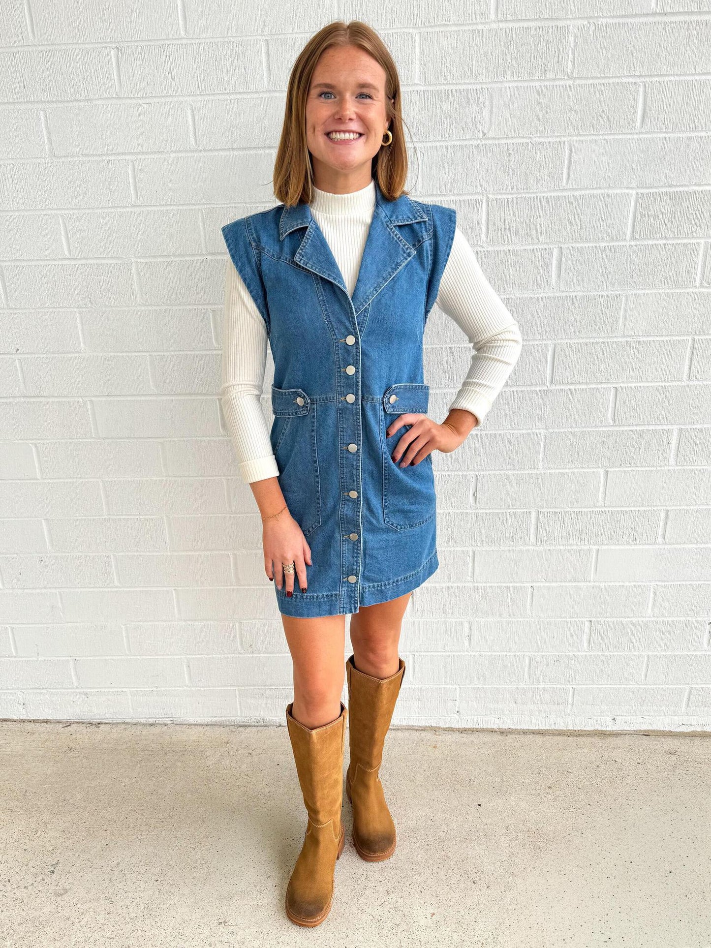 Karlie Denim Pocket Dress