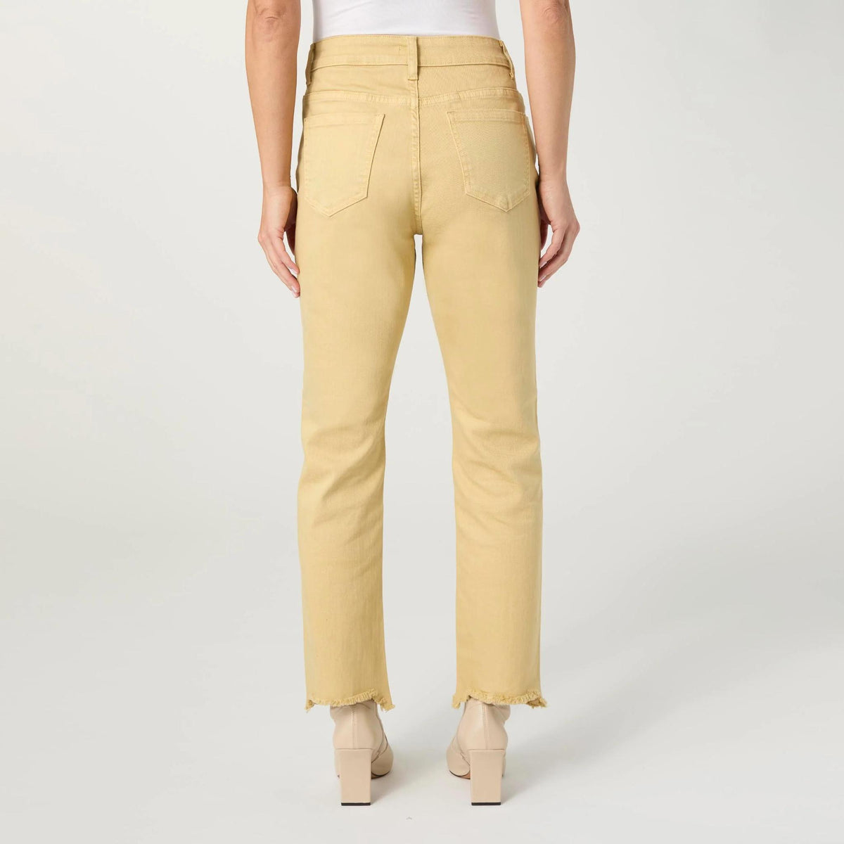 Marky Cutout Ankle Pant- Mustard