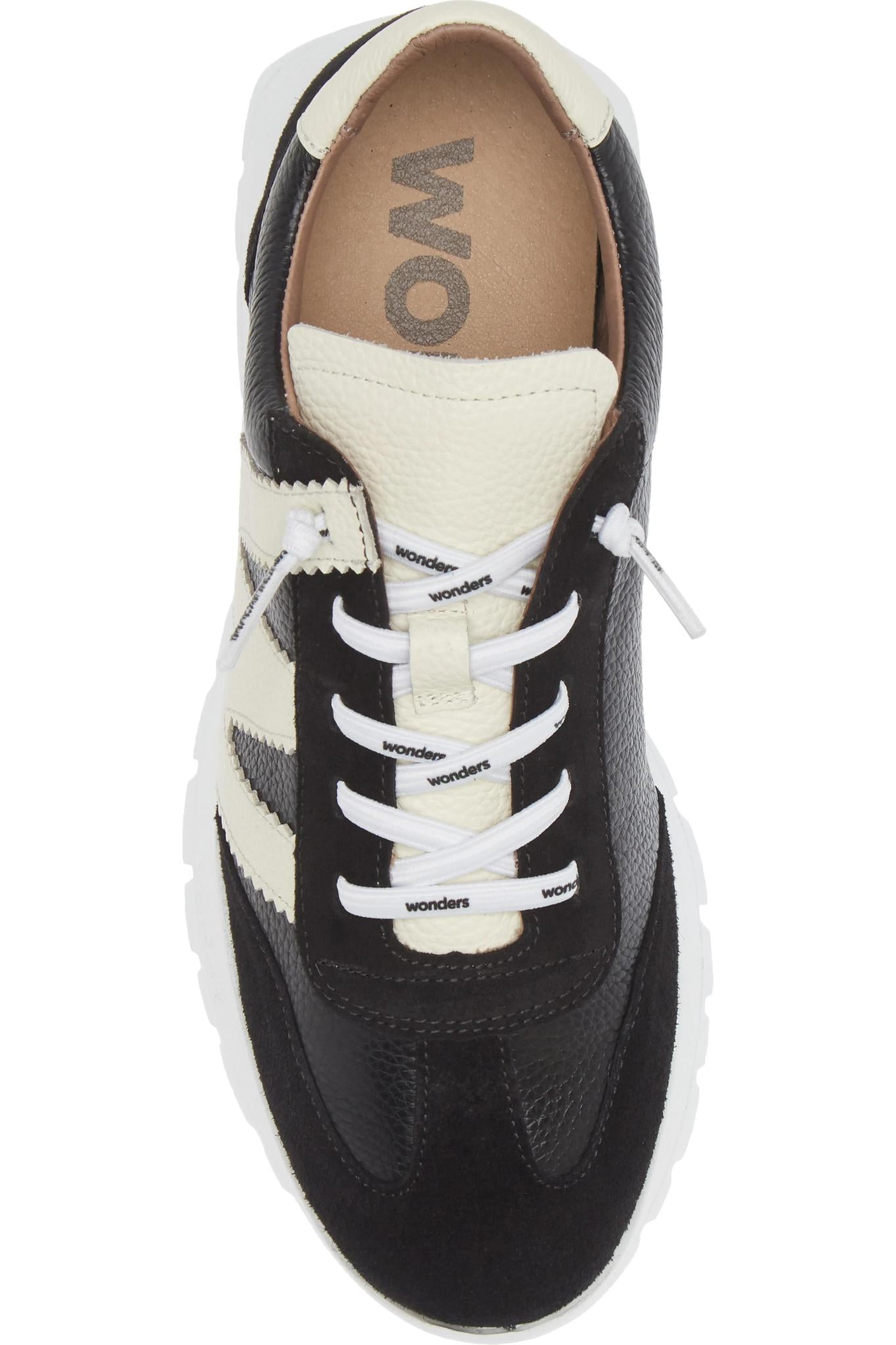 Wonders Racer Sneaker- Black/White