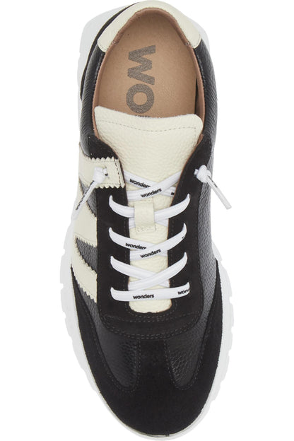 Wonders Racer Sneaker- Black/White