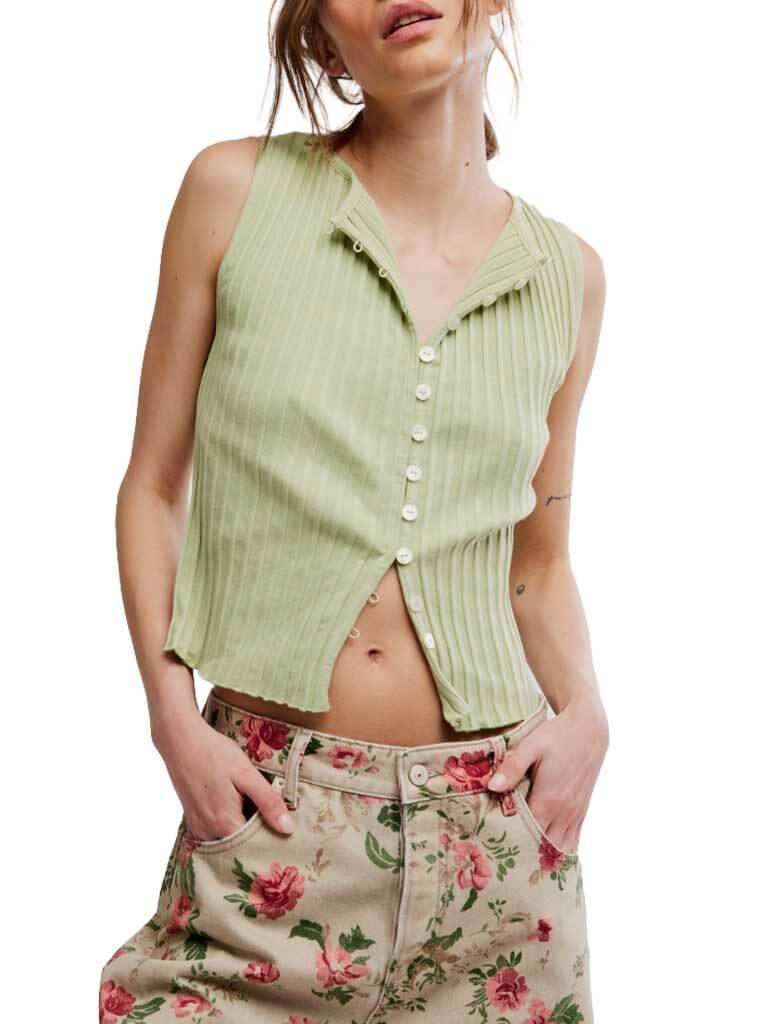 Free People Tilly Vest- Weeping Willow