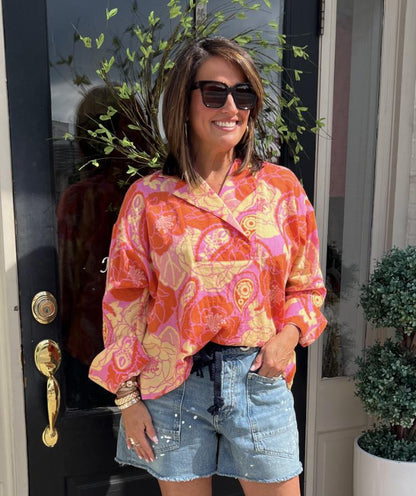 Folded Hem Camp Shirt