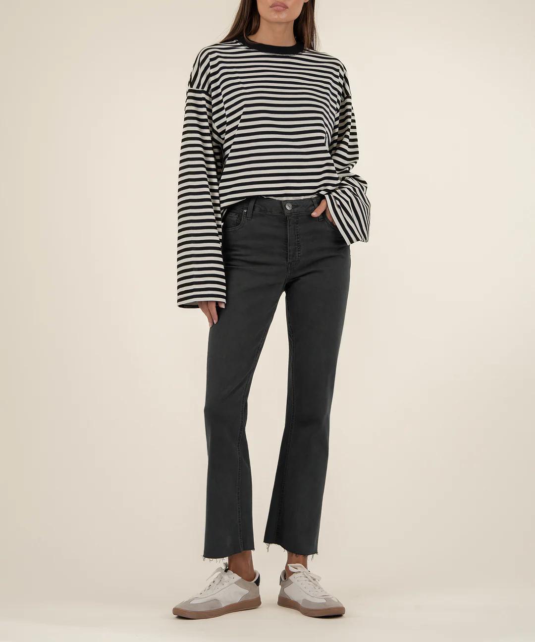 KUT Kelsey Denim-Pewter Green
