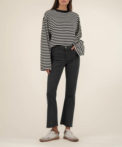 KUT Kelsey Denim-Pewter Green