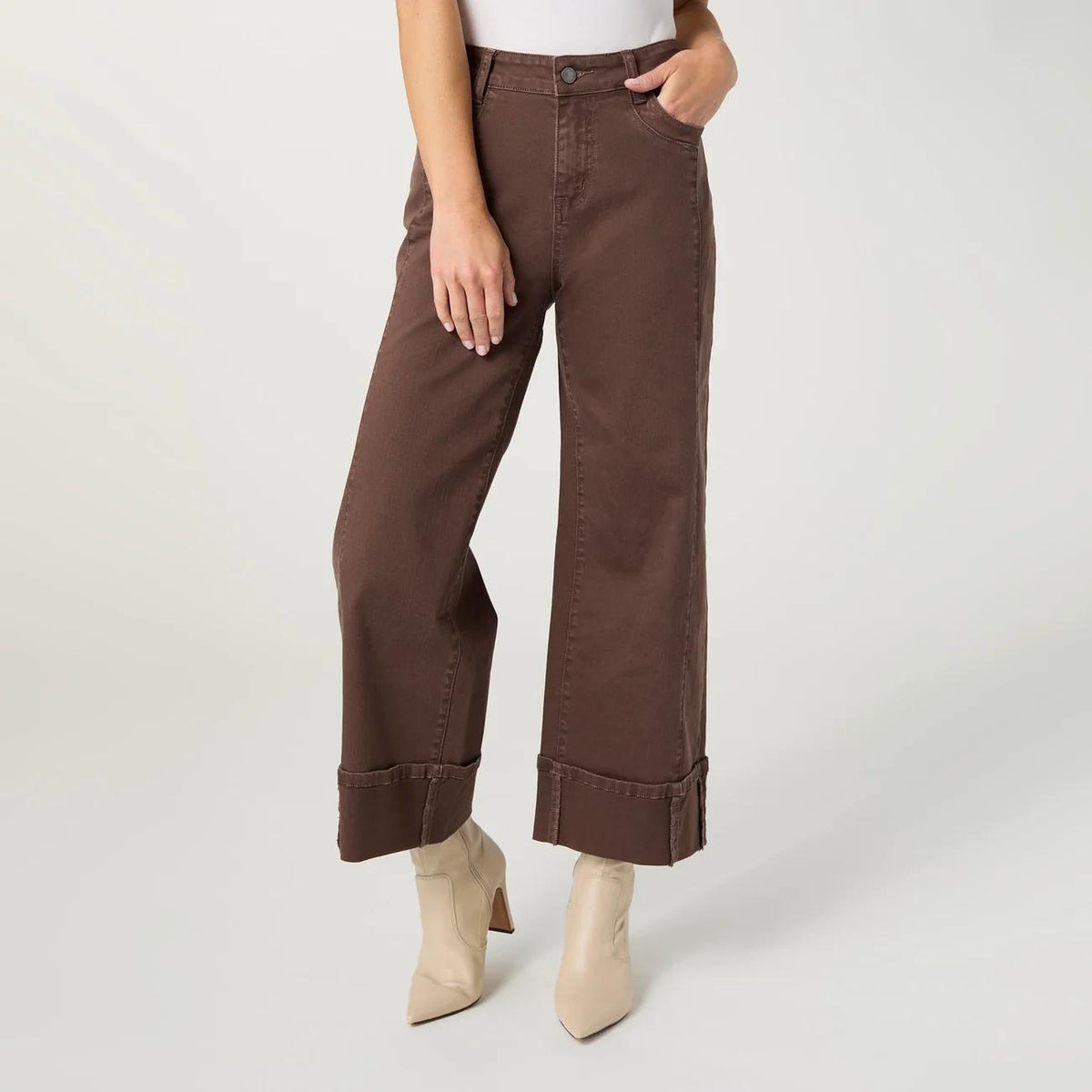Chocolate Wide Leg Denim