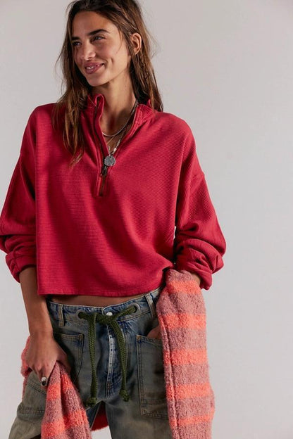 FP Celeste Quarter Zip-Salsa
