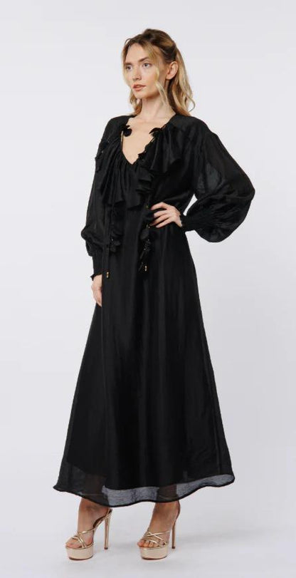 3D Flowers Maxi Dress