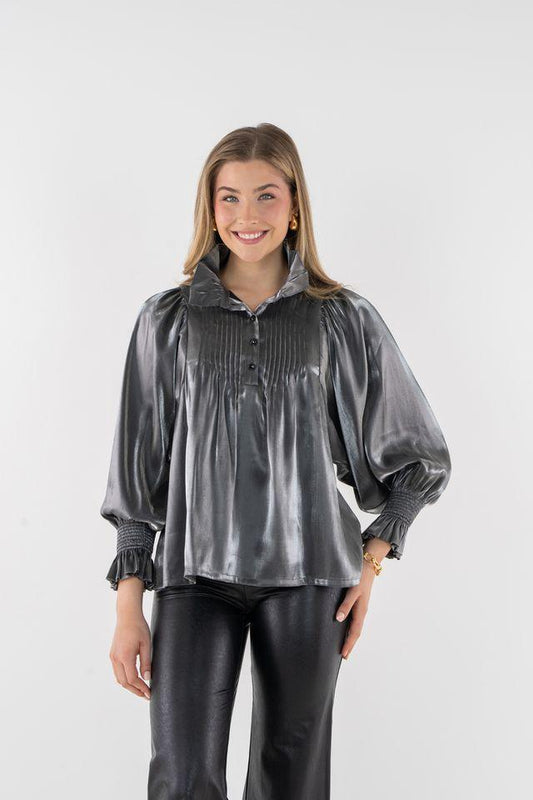 Emily McCarthy Charlotte Top-Blk Tie