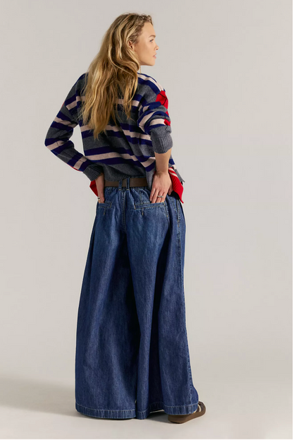 Free People Scout Wide Denim- Indigo