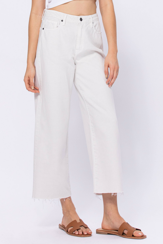 Hidden 27" Nori Wide Leg- Sea Salt