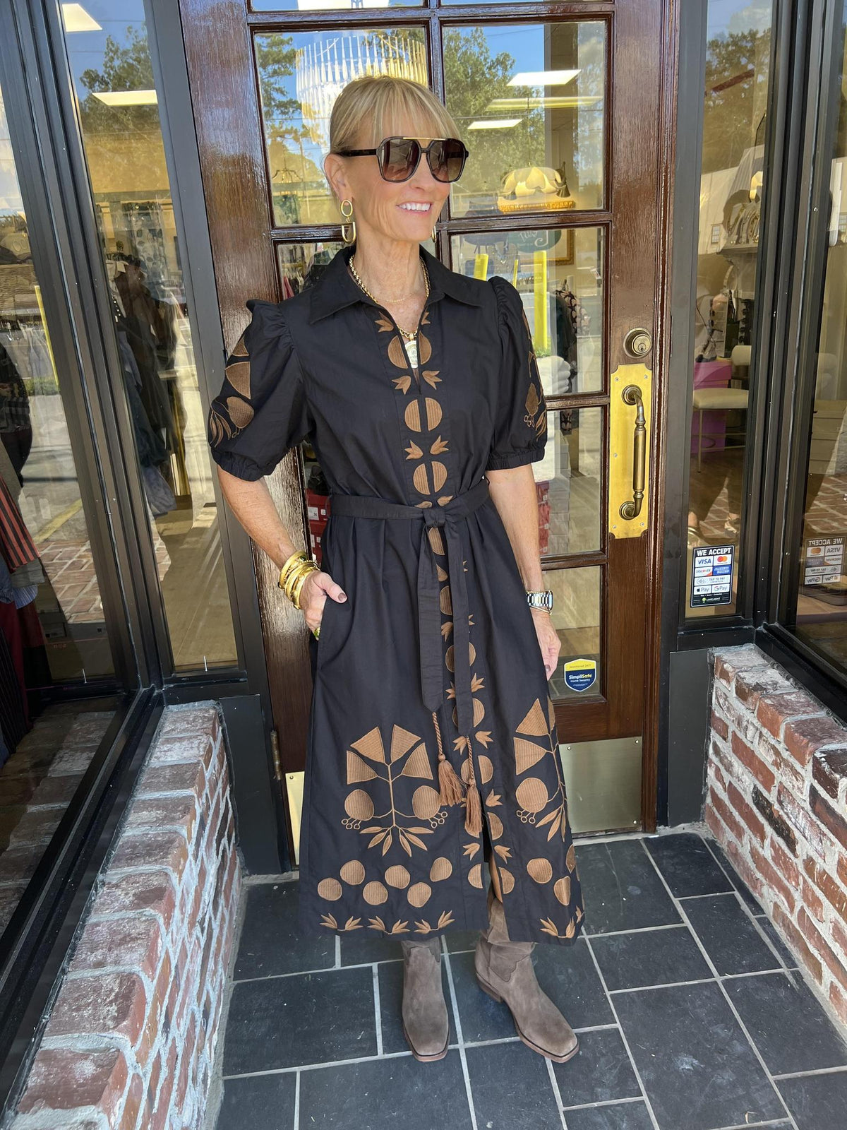 Ivy Jane Placket Embroidered Dress