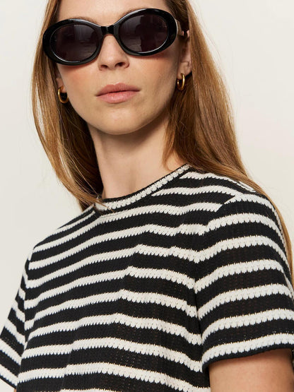 Perfect Textured Tee-Stripe