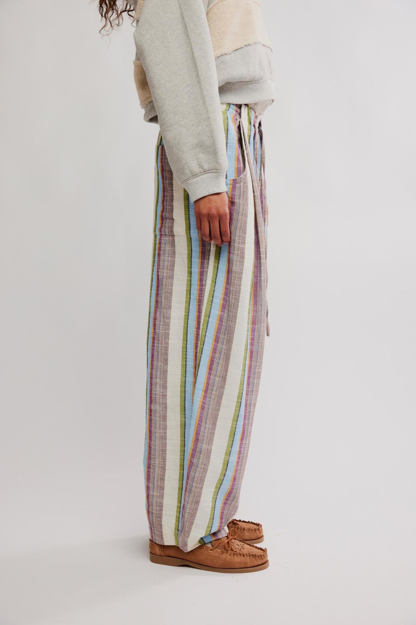 Chambers Laid Back Stripe Pant- Ivory Combo
