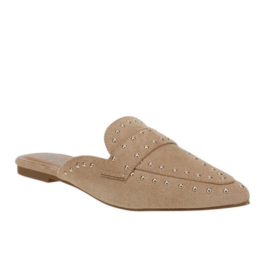 Camel Faux Suede Mule