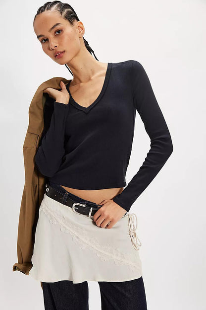 Free People Neria Long Sleeve- Black