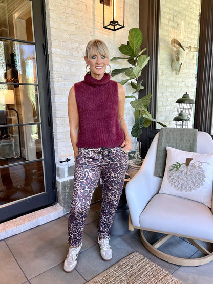 Sleeveless Turtleneck- Scarlet
