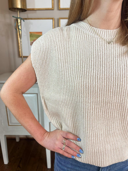 Raindrops Ribbed Sweater Tank