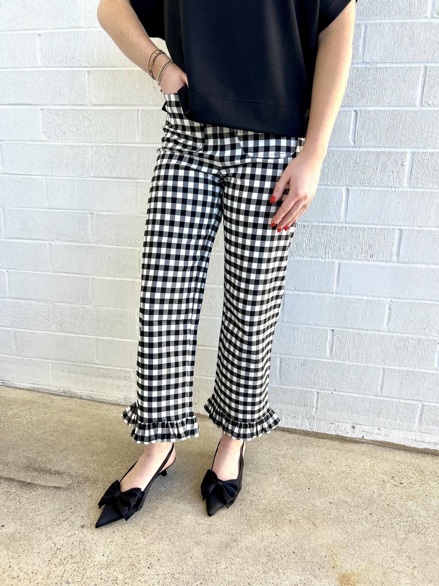 Gingham Ruffle Pant