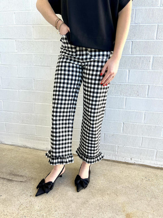 Gingham Ruffle Pant